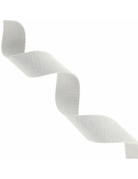 Sangle coton pour sac scintillante - Blanc