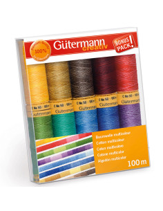 Set de 10 fils à coudre coton Gütermann - Multicolore