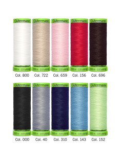 Set de 10 fils à coudre polyester Gütermann - Extra fin 2