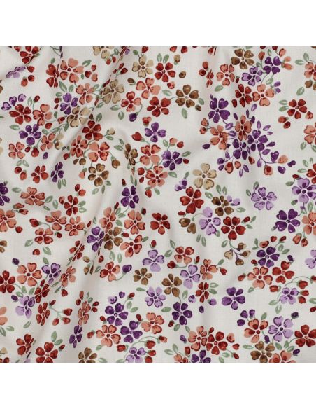 Tissu popeline de coton Eloïse - Blanc cassé