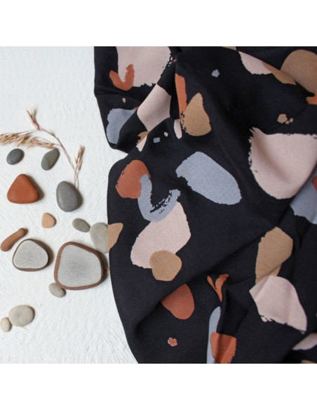 Tissu viscose Granito Night - Atelier Brunette