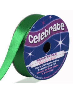 Ruban satin Celebrate vert foncé - 13 mm x 6 mètres