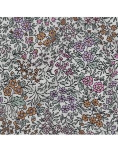 Tissu viscose - Fleurette blanc cassé 2