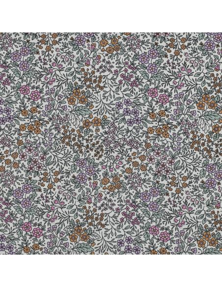Tissu viscose - Fleurette blanc cassé