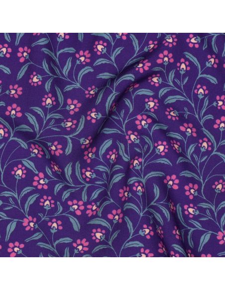 Tissu viscose - Ornements violet
