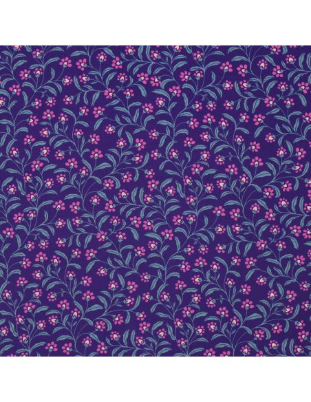 Tissu viscose - Ornements violet