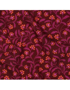 Tissu viscose - Ornements bordeaux 2