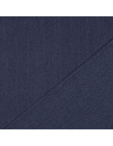 Tissu jeans coton classique - Bleu denim
