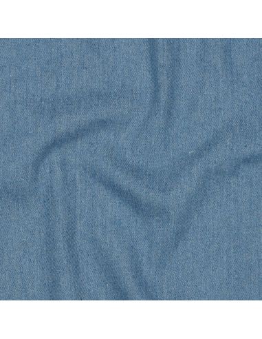 Tissu jeans coton classique - Bleu clair