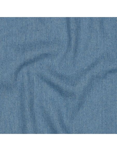 Tissu jeans coton classique - Bleu clair