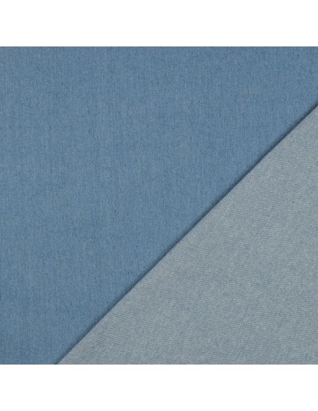 Tissu jeans coton classique - Bleu clair