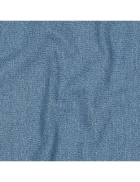 Tissu jeans coton léger - Bleu clair