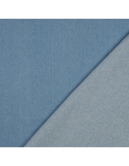 Tissu jeans coton léger - Bleu clair