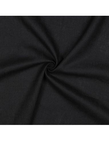 Tissu lin coton - Noir
