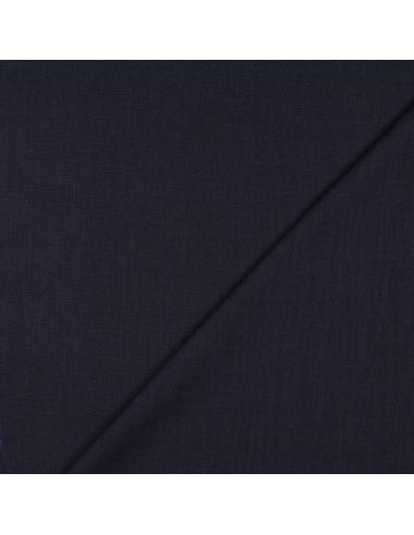 Tissu lin coton - Bleu marine