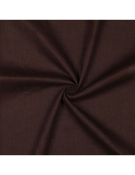 Tissu lin coton - Chocolat