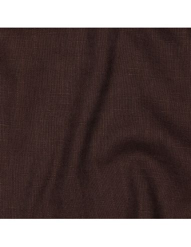 Tissu lin coton - Chocolat