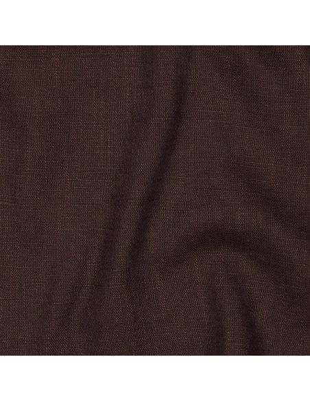 Tissu lin coton - Chocolat