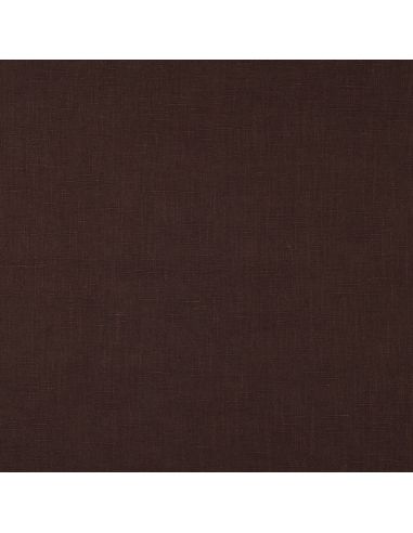 Tissu lin coton - Chocolat