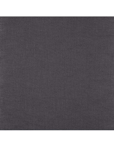 Tissu lin coton - Gris anthracite