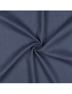 Tissu lin coton - Bleu jeans