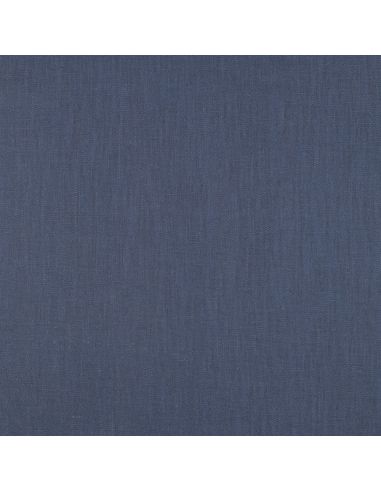 Tissu lin coton - Bleu jeans
