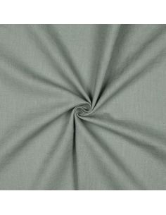 Tissu lin coton - Vert de gris