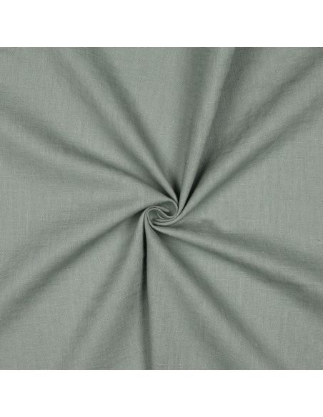 Tissu lin coton - Vert de gris