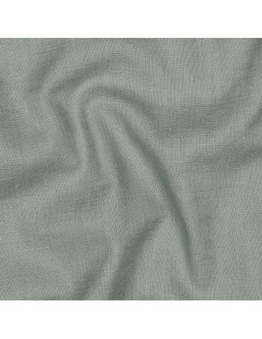 Tissu lin coton - Vert de gris
