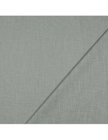 Tissu lin coton - Vert de gris