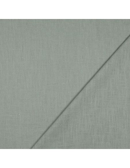 Tissu lin coton - Vert de gris