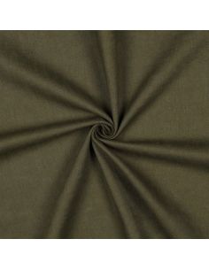 Tissu lin coton - Kaki