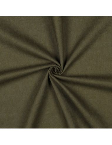 Tissu lin coton - Kaki
