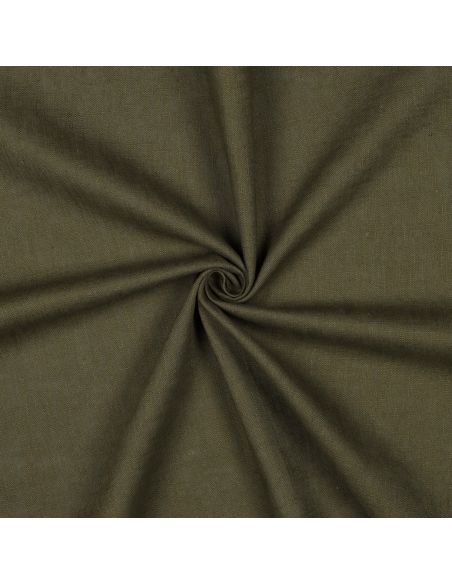 Tissu lin coton - Kaki