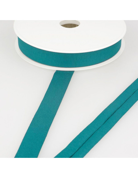 Biais jersey viscose - Bleu canard