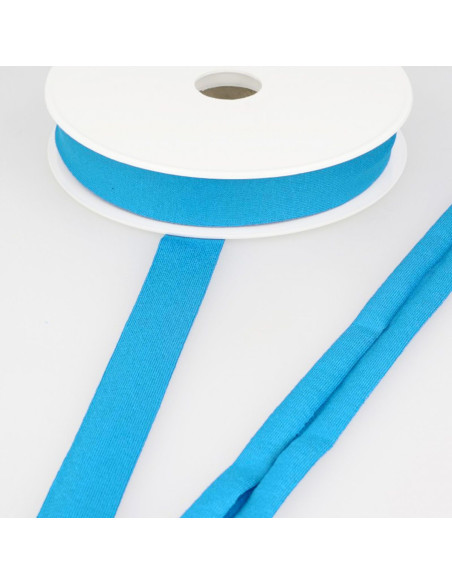 Biais jersey viscose - Bleu océan