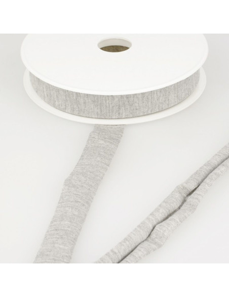 Biais jersey viscose - Gris souris