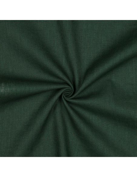Tissu lin coton lavé - Vert sapin