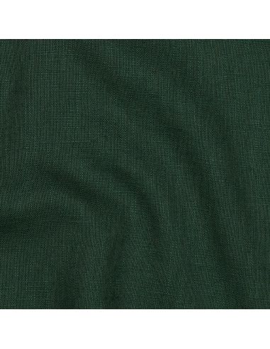 Tissu lin coton lavé - Vert sapin