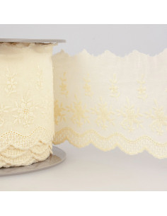 Broderie anglaise Clémence 85 mm - Écru