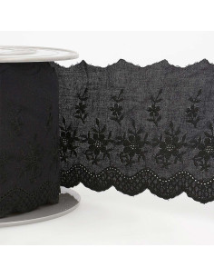 Broderie anglaise Clémence 85 mm - Noir