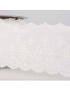 Broderie anglaise Clémence 85 mm - Blanc