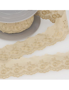 Broderie anglaise Anaïs 45 mm - Écru