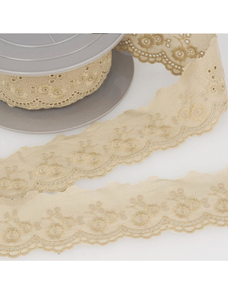 Broderie anglaise Anaïs 45 mm - Écru