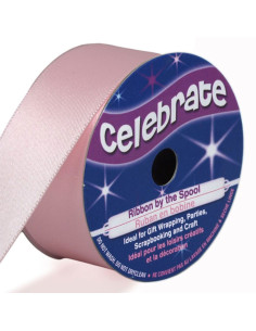 Ruban satin Celebrate rose - 25 mm x 4 mètres