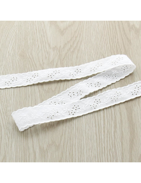 Broderie anglaise Romane - Blanc