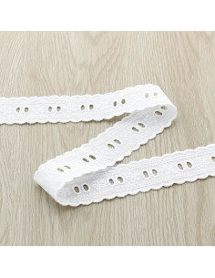 Broderie anglaise Nina - Blanc