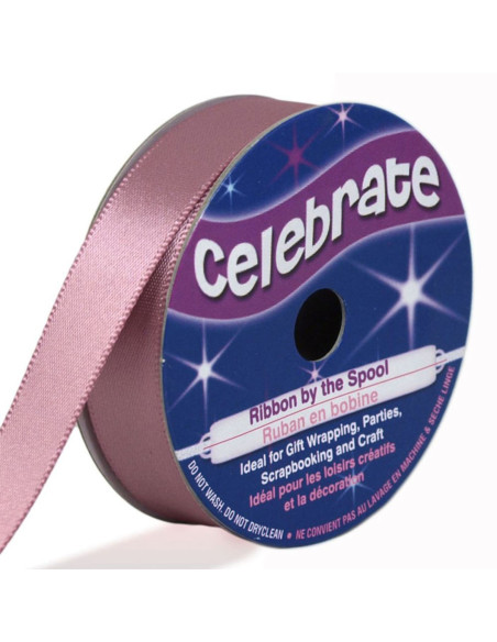 Ruban satin Celebrate vieux rose - 13 mm x 6 mètres