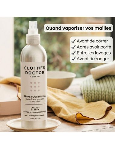 Spray rafraîchissant pour tricots – Lavande & Thym