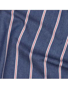 Tissu Denim léger à rayures larges - Bleu moyen 2